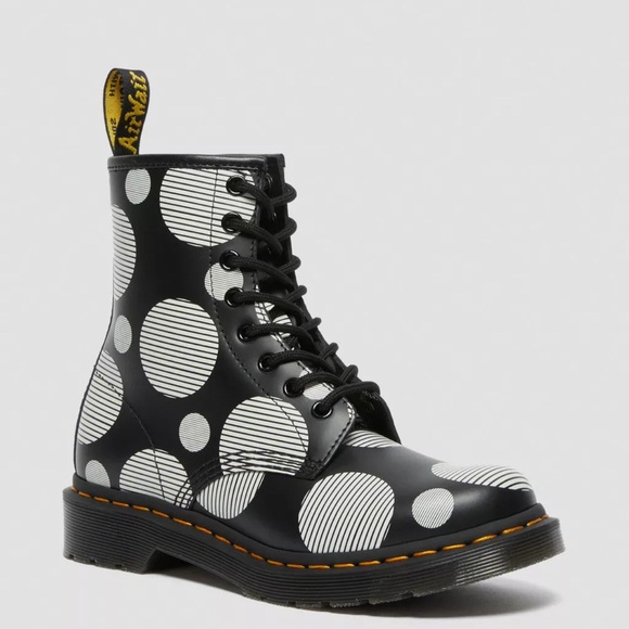 *NWOT* 1460 Doc Martens polka dot leather lace up boots whimsigoth - Picture 1 of 7